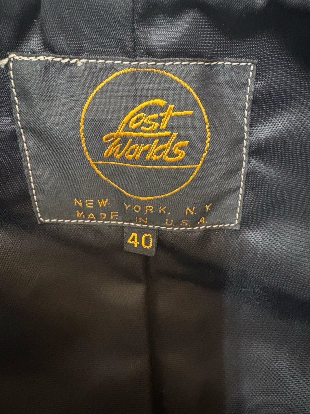 LOST WORLDS HORSEHIDE BLACK LEATHER WITH WIDE LAPELS SIZE : 40 - Picture 15 of 15